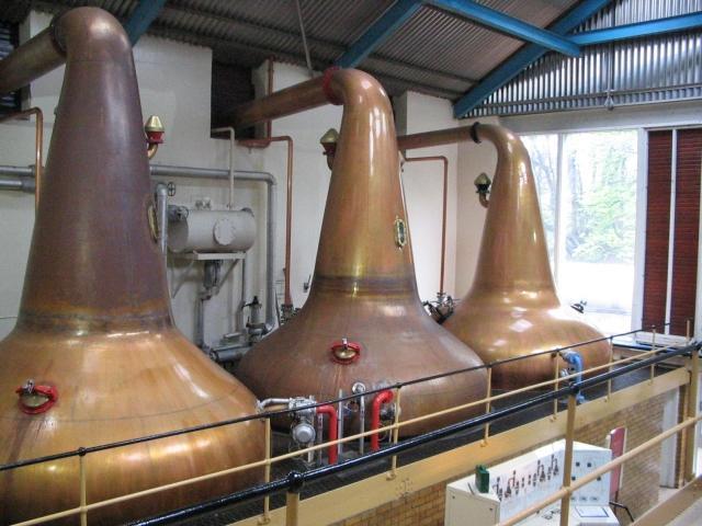 Die Brennblasen der Aberlour Distillery