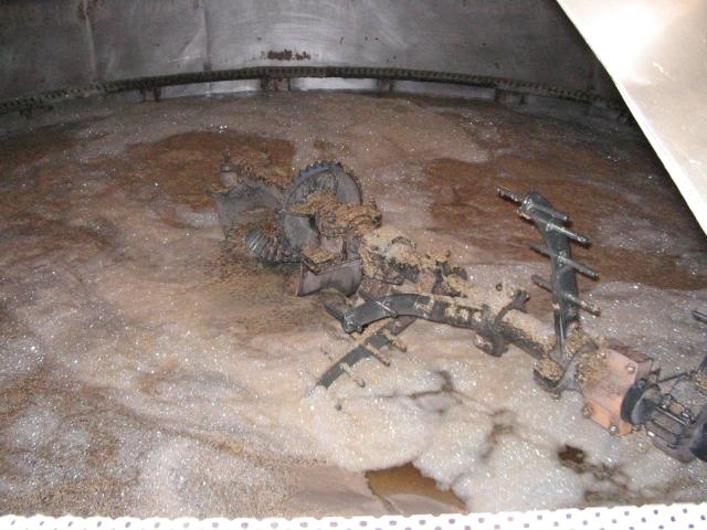 Rührwerk im Maischbottich der Longmorn Distillery