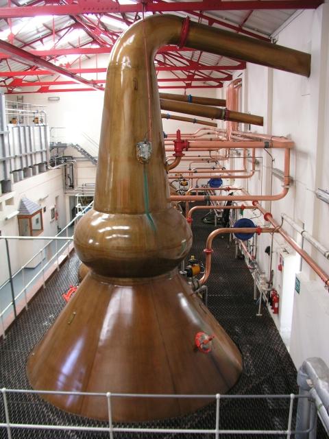 Brennblasen der Mortlach Distillery